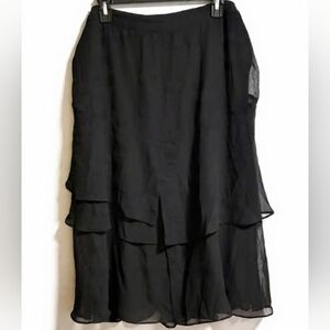 Teired Ruffled Whimsigoth Chiffon Layered Dark Romance Pull On Comfort Fit India